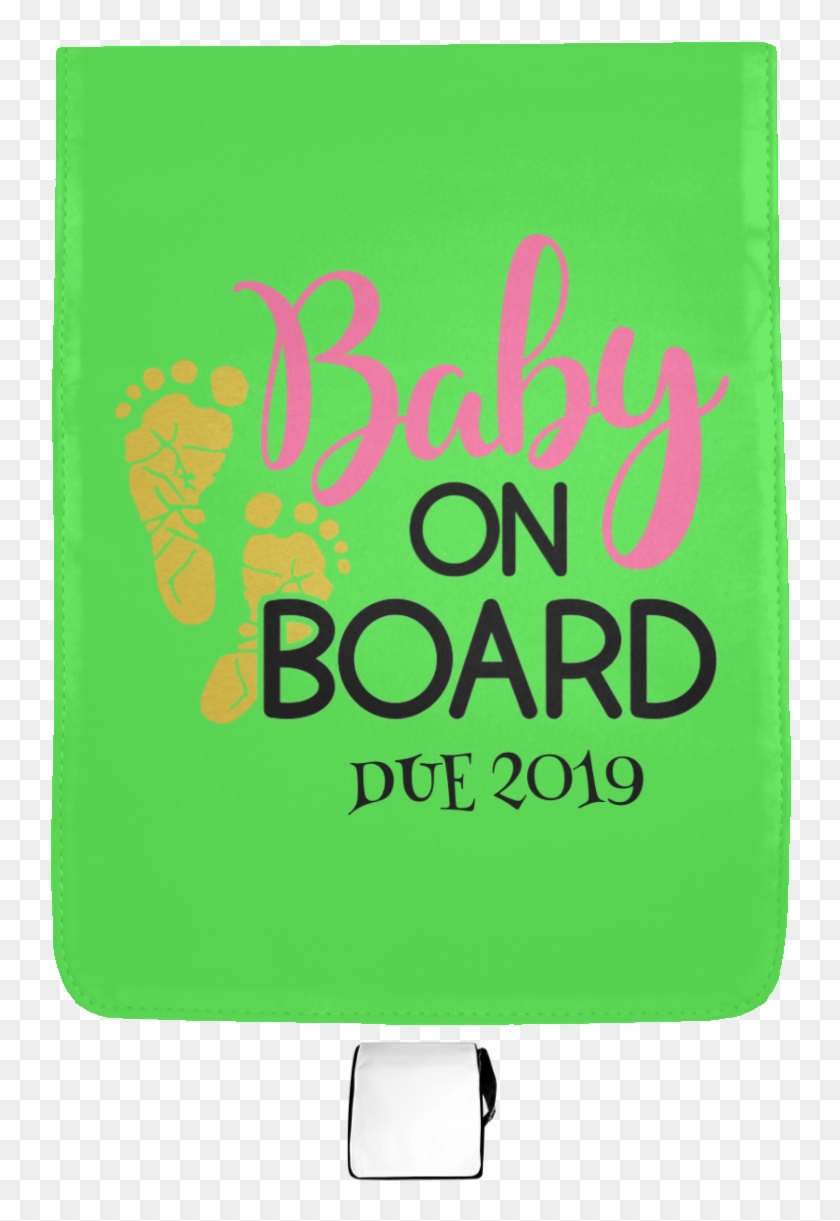 Baby On Board Due 2019 Medium Shoulder Bag - Graphic Design Clipart