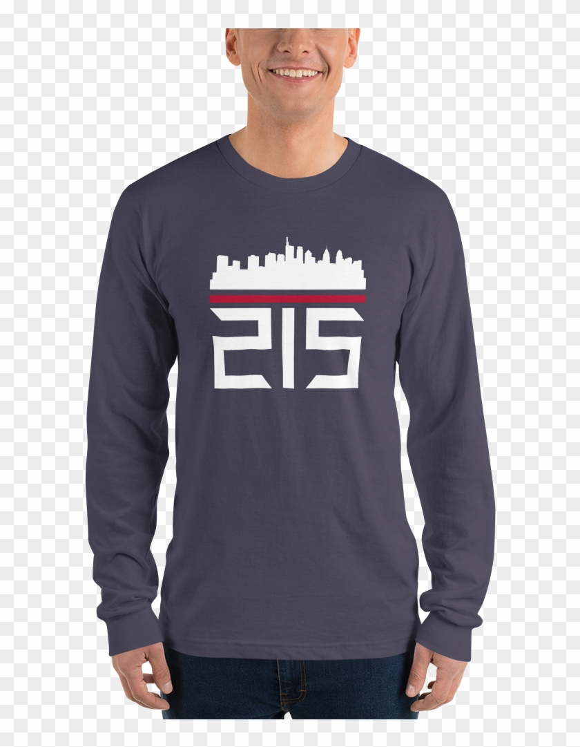 Load Image Into Gallery Viewer, 215 Philadelphia Skyline - Long-sleeved T-shirt Clipart #5593864