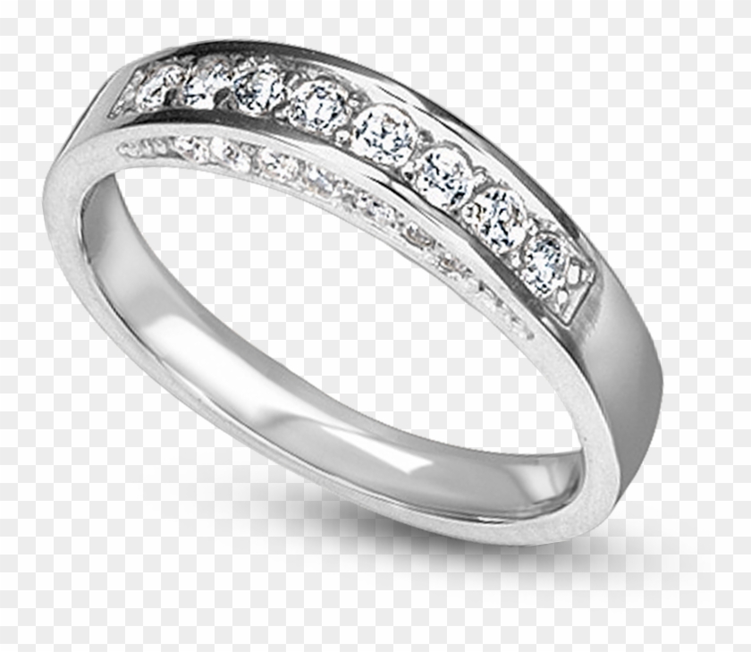 Standard View Of Wbr146 In White Metal - Engagement Ring Clipart #5593961