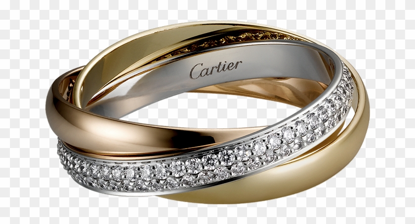 Trinity Ring By Cartier - Russian Wedding Ring With Diamonds Uk Clipart #5594211