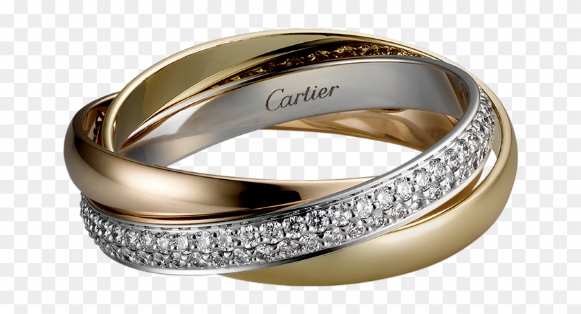 Trinity Ring By Cartier - Russian Wedding Ring With Diamonds Uk Clipart