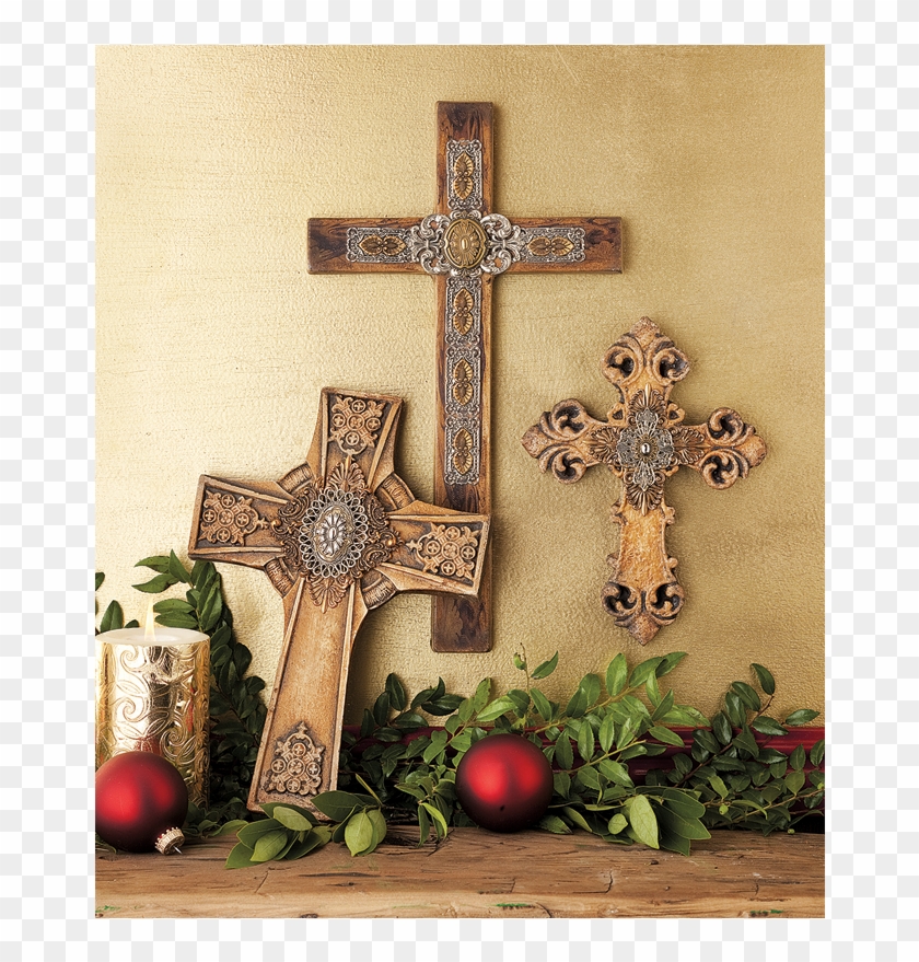 Villagio Stone Crosses - Cross Clipart #5594687