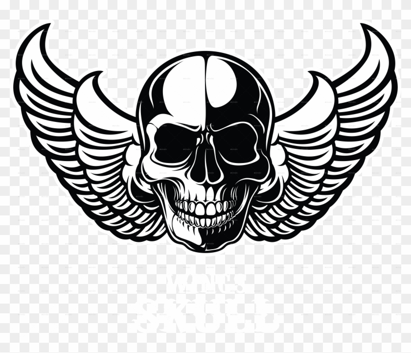 Skull Wing Png - Wing Skull Png Clipart
