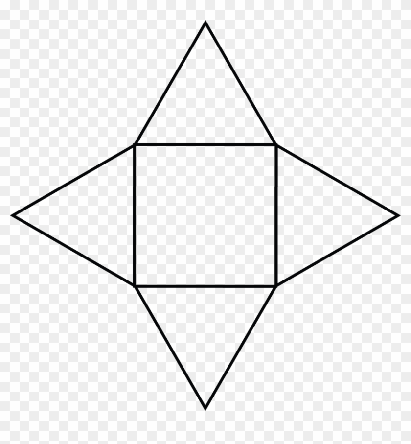 Students Can Make An Accurate Net For The Square Based - Draw A Net Of A Square Based Pyramid Clipart