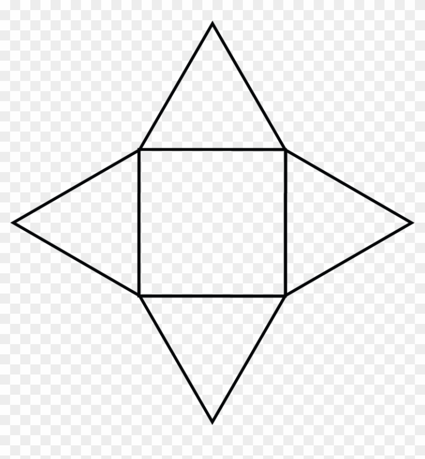 Students Can Make An Accurate Net For The Square Based - Draw A Net Of A Square Based Pyramid Clipart #5595565