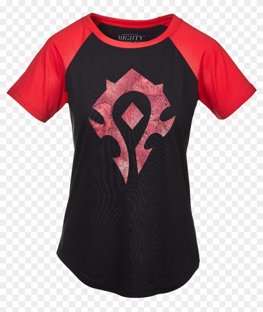 World Of Warcraft Horde Raglan Tee - Active Shirt Clipart #5596190