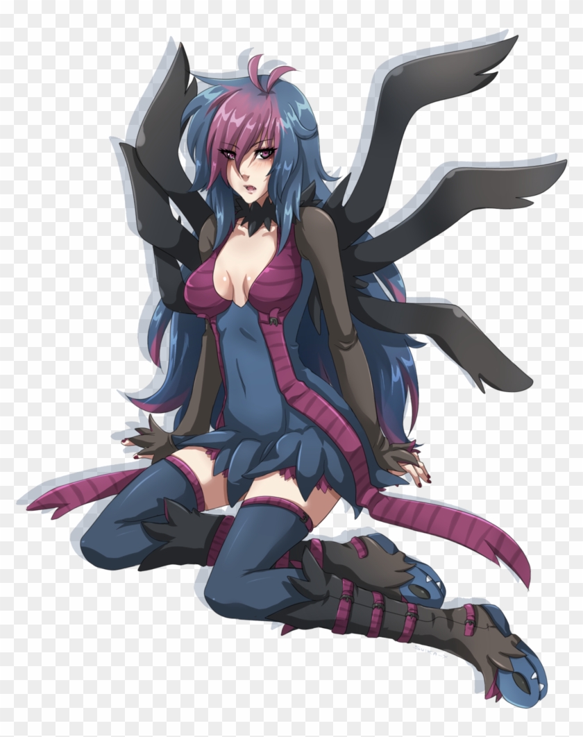 Hydreigon Gijinka 69867 - Pokemon Hydreigon Gijinka Female Clipart #5597304