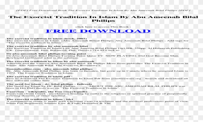 download-the-exorcist-tradition-in-islam-by-abu-ameenah-bilal