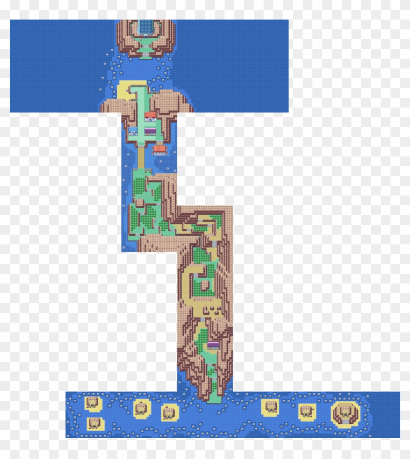 Seven Island - Seven Island Fire Red Map Clipart #5597549