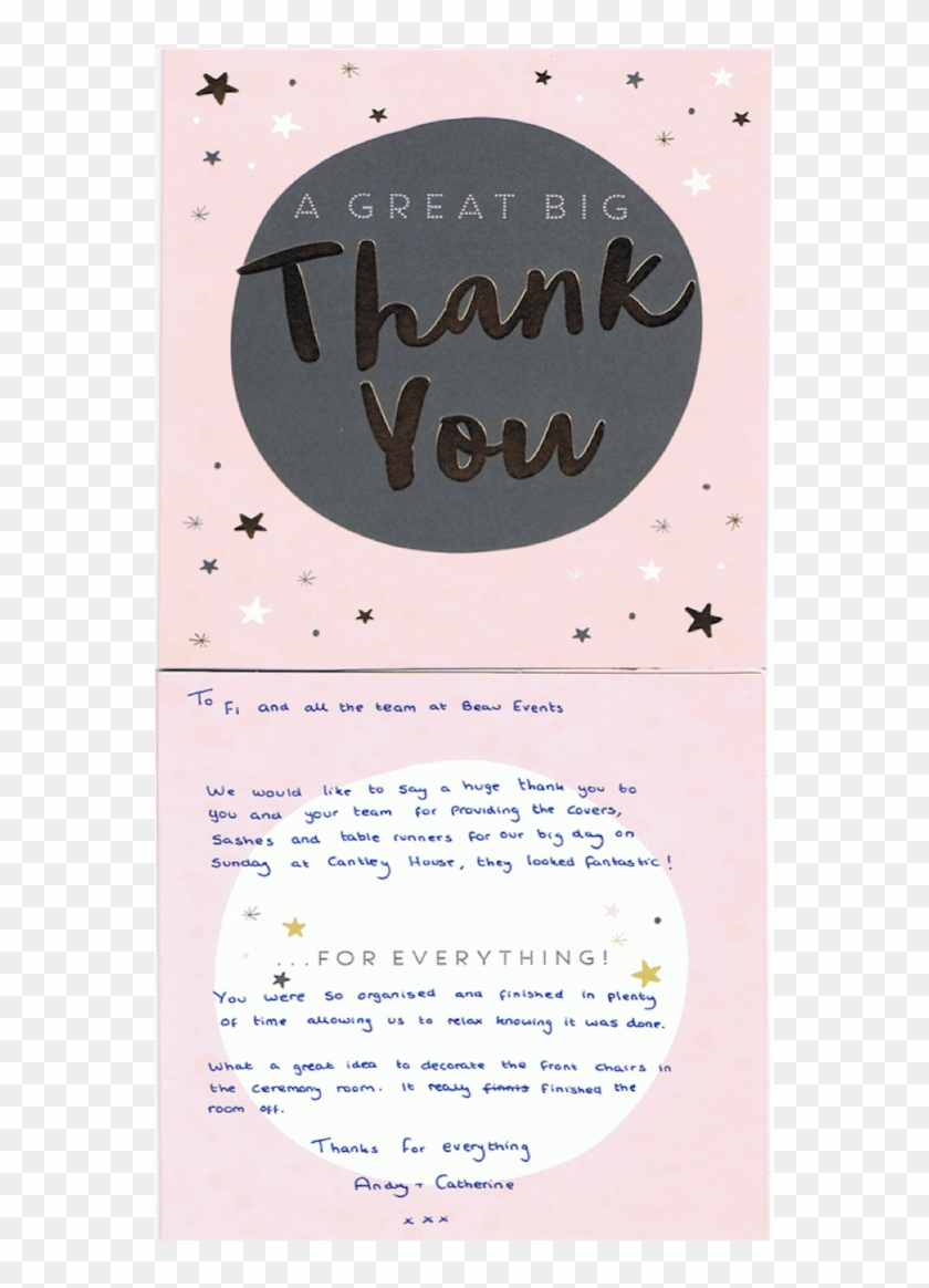 Great Big Thank You Card - Poster Clipart #5597795
