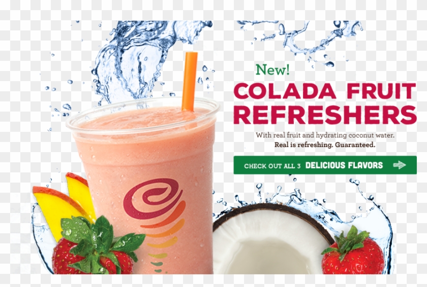 Try The New Colada Fruit Refreshers From Jamba Juice - Health Shake Clipart #5597913