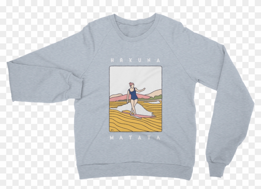 Alimo Hakuna Matata Black Mockup Front Flat Heather - Sweatshirt Clipart