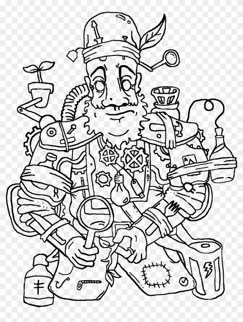 "the Botanist" This Piece Was Also Done On My Wacom - Cartoon Clipart #5599804