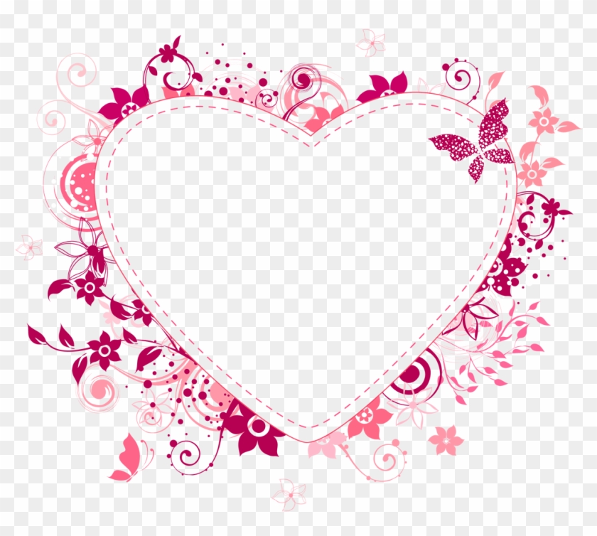 Coracacao E Flores Png - Wedding Card Border Design Clipart