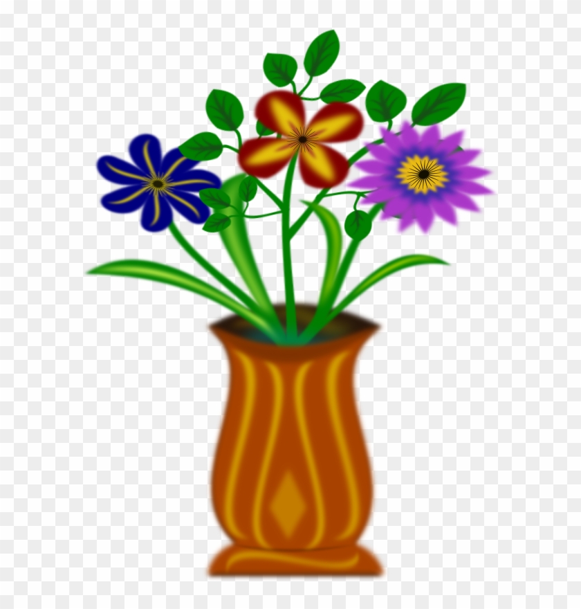Medium Image - Flowers In A Vase Clipart - Png Download #560157