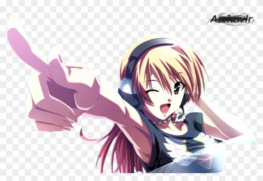 Anime Girl Dj Png , Png Download Clipart