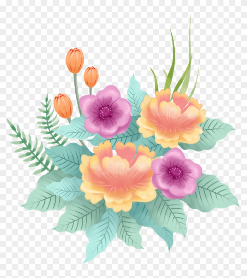 Pintado A Mano Festival Flores Png Y Psd - Cattleya Clipart #560477