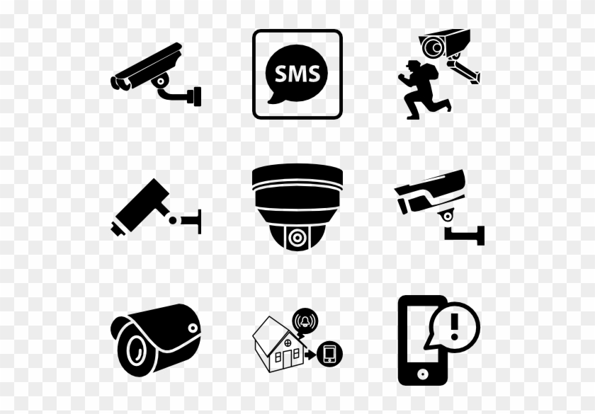 Surveillance Full - Cameras Cftv Icon Clipart #560600