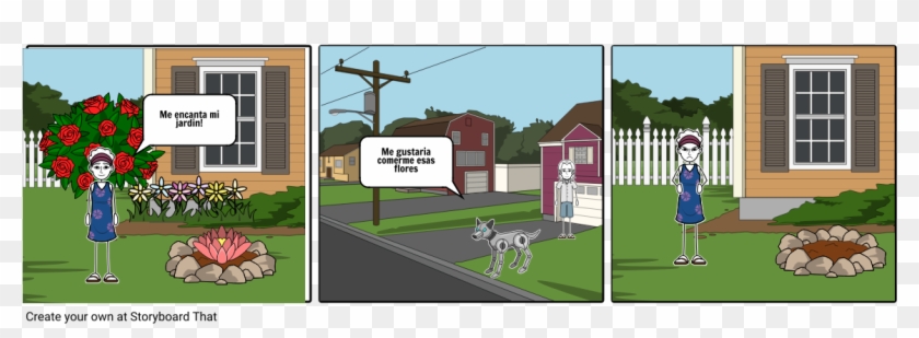 El Perro Come Flores - Cartoon Clipart #560666