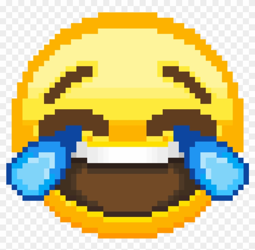 Laughing Crying Emoji - Lmao Emoji Pixel Art Clipart
