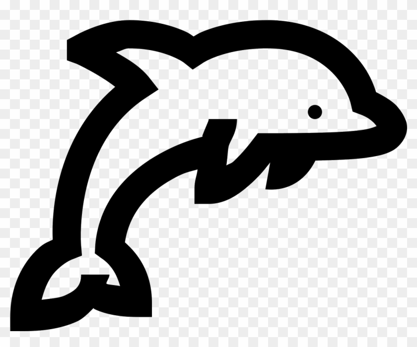 The Icon Is Of A Dolphin - Gambar Desain Lumba Lumba Clipart #560925