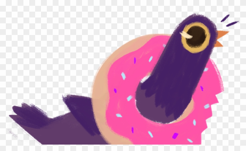 Trash Dove Png - Trash Dove With Donut Clipart