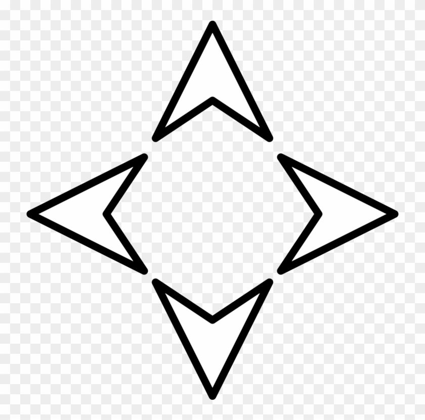 North Arrow Download Computer Icons Cardinal Direction - Four Direction Arrow Clipart