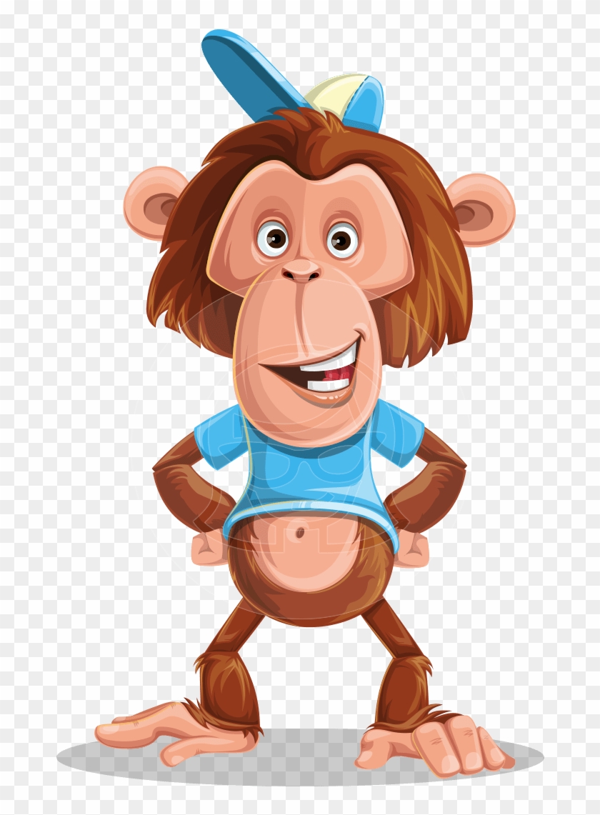Ron K The Hipster Monkey - Cartoon Clipart #561516