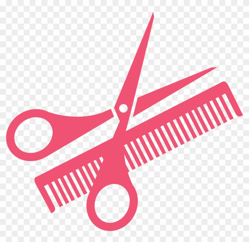 Comb Scissors Clip Art Hairdressing Transprent Png - Hair Salon Scissors And Comb Transparent Png #562907