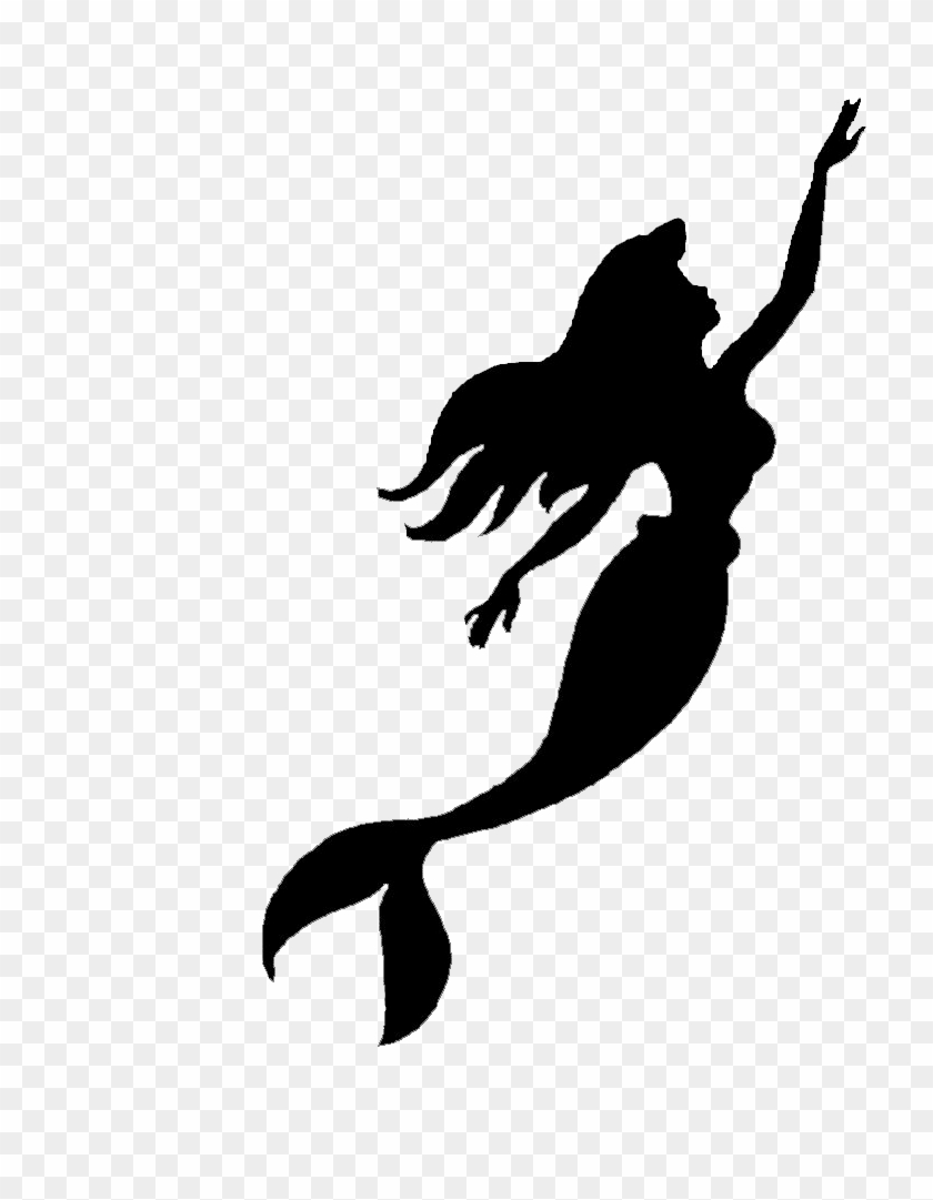 Little Mermaid Vector - Ariel Little Mermaid Silhouette Clipart #563311