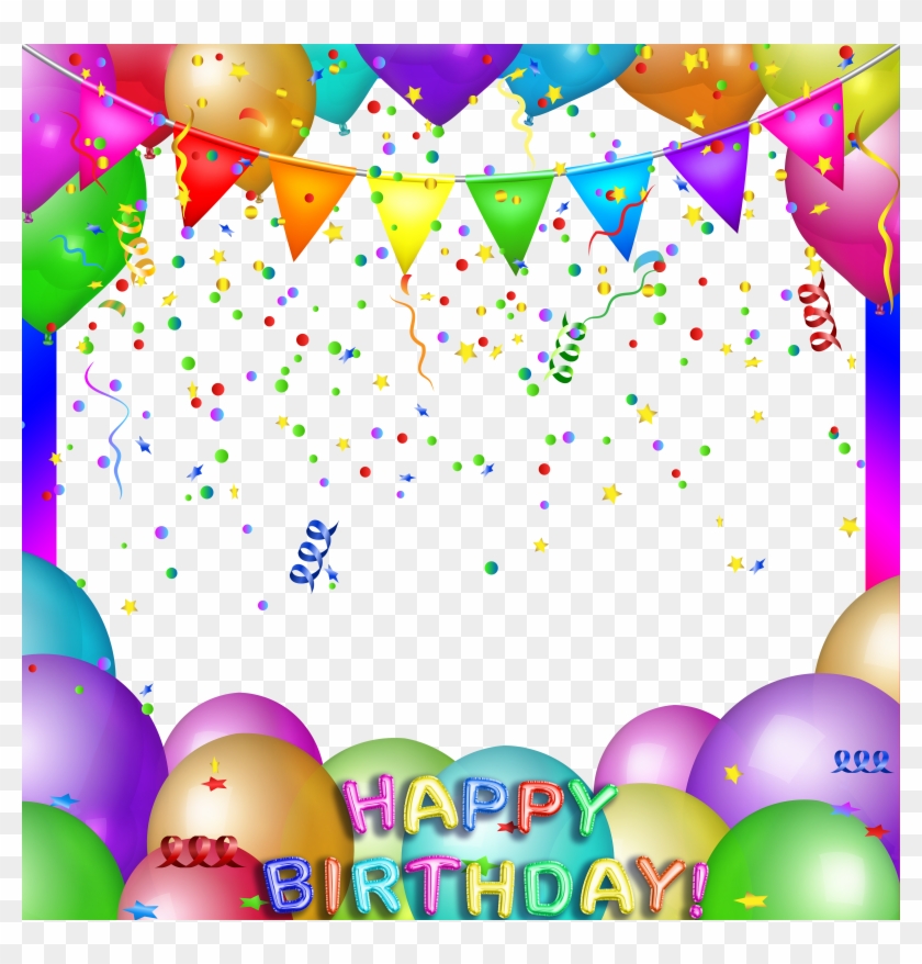 Happy Birthday Transparent Party Png Frame - Happy Birthday V Png Clipart