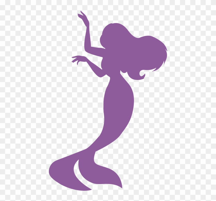 Background Clipart - Purple Mermaid Silhouette Png Transparent Png #563400