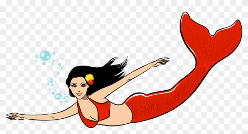 Free Png Download Red Mermaid Png Images Background - Red Tailed Mermaid Cartoon Clipart