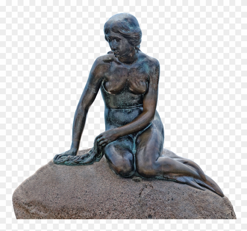 Water, Monument, Copenhagen, Denmark, Mermaid - Little Mermaid Denmark Png Clipart