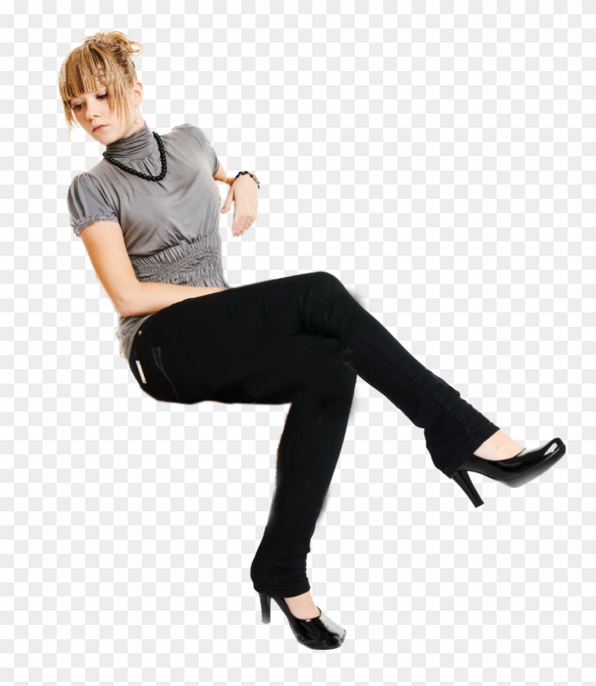 People Sitting On Chairs Png - Woman Sitting On Chair Png Clipart #563952
