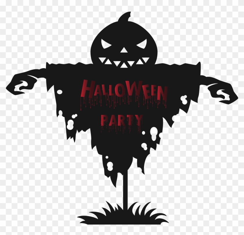 Halloween Party Scarecrow Png Clip Art Image Transparent Png #563953