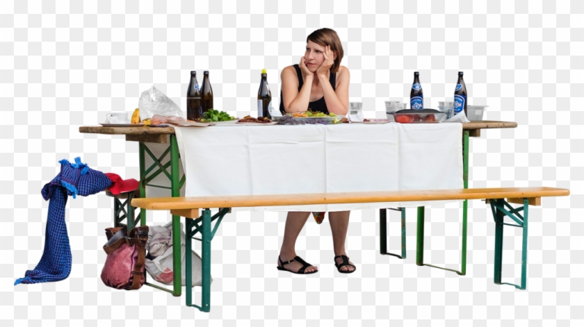 At A Barbecue Party - People Sitting At Table Png Clipart