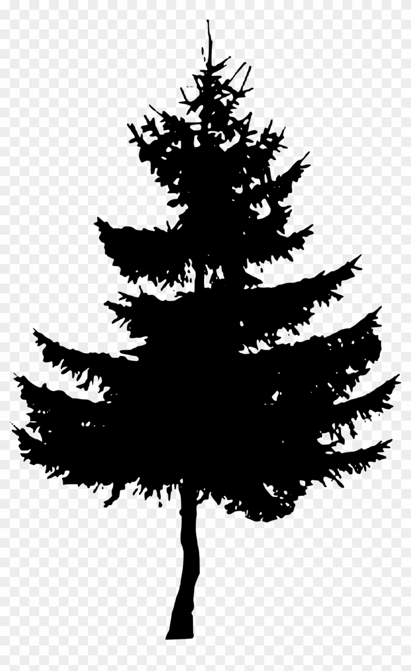 Free Download - Silhouette Tree Png Pine Clipart