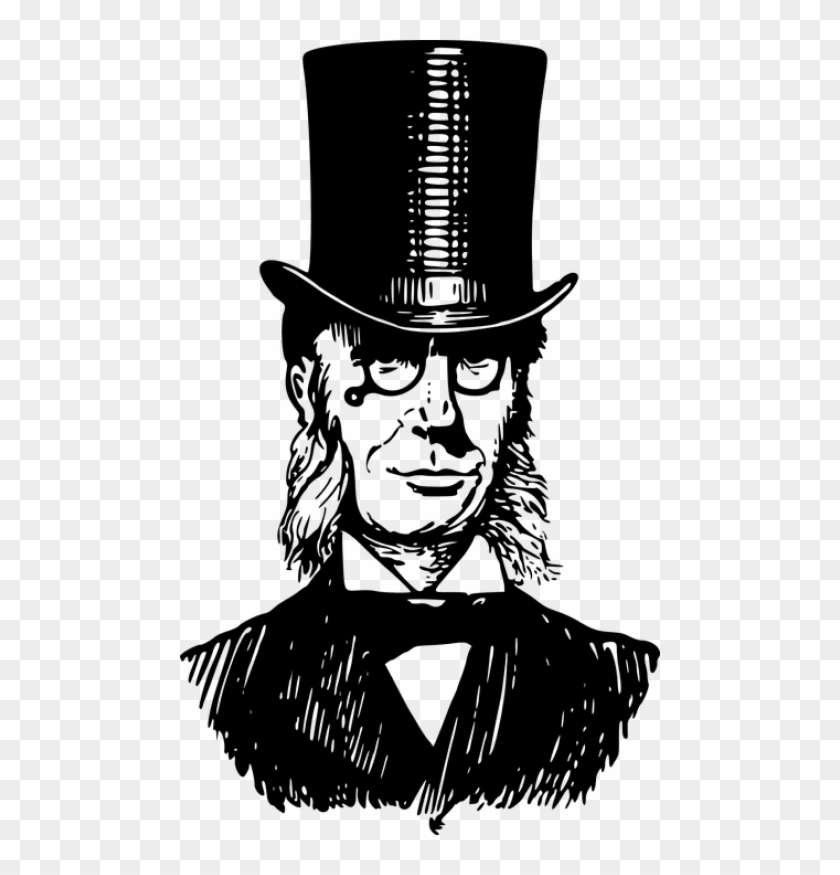 Download Man With Victorian Top Hat Png Images Background - Clipart Man With Top Hat Transparent Png #564498