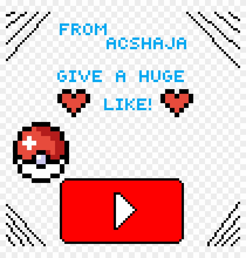 Smash The Like Button - 8 Bit Pixel Art Pokemon Clipart