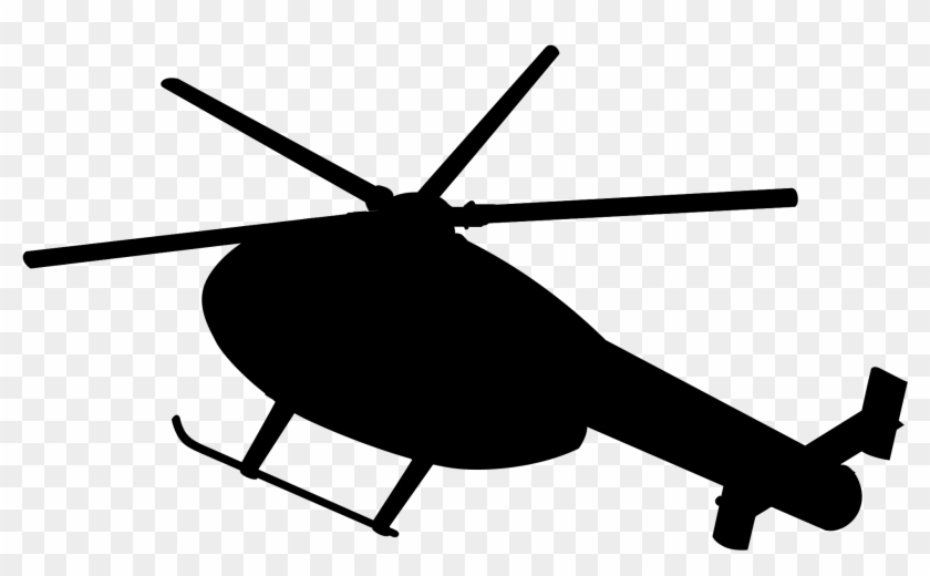 Open - Helicopter Silhouette Clipart