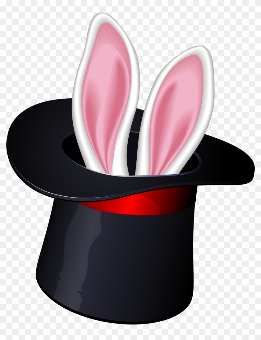 Magic Tophat Png Clipart - Bunny In Hat Clipart Transparent Png