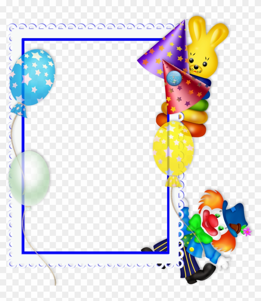 Happy Birthday Transparent Png Party Frame - Birth Day Photo Frame Png Clipart #565402