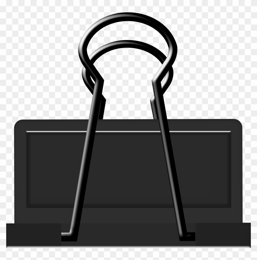 Black Binder Clip Art - Png Download