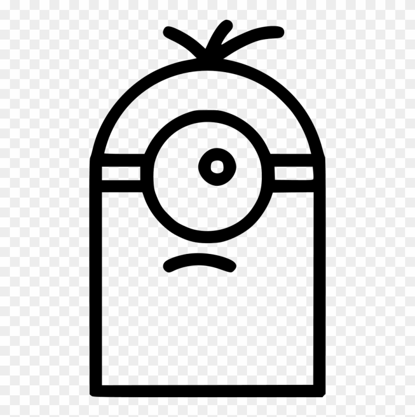 Free Png Download Black And White Minion Eye Png Images - Outline Minion Clip Art Transparent Png #566071