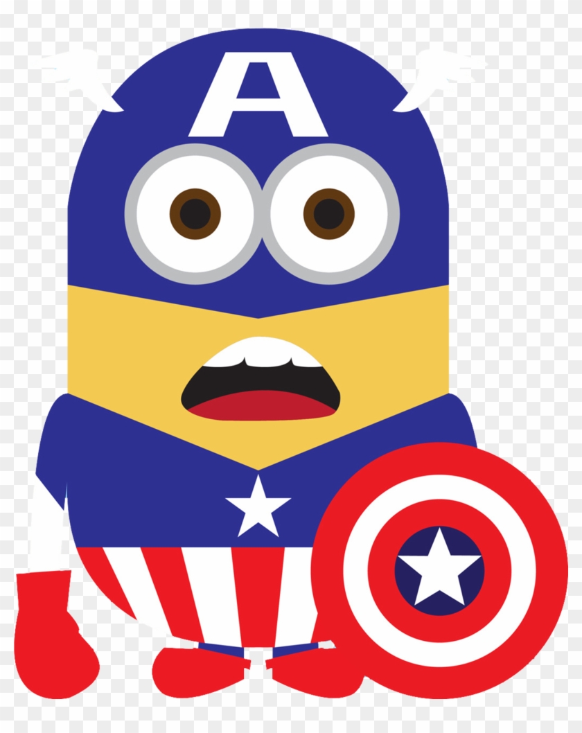 Comment Picture - Captain America Minion Clipart #566470