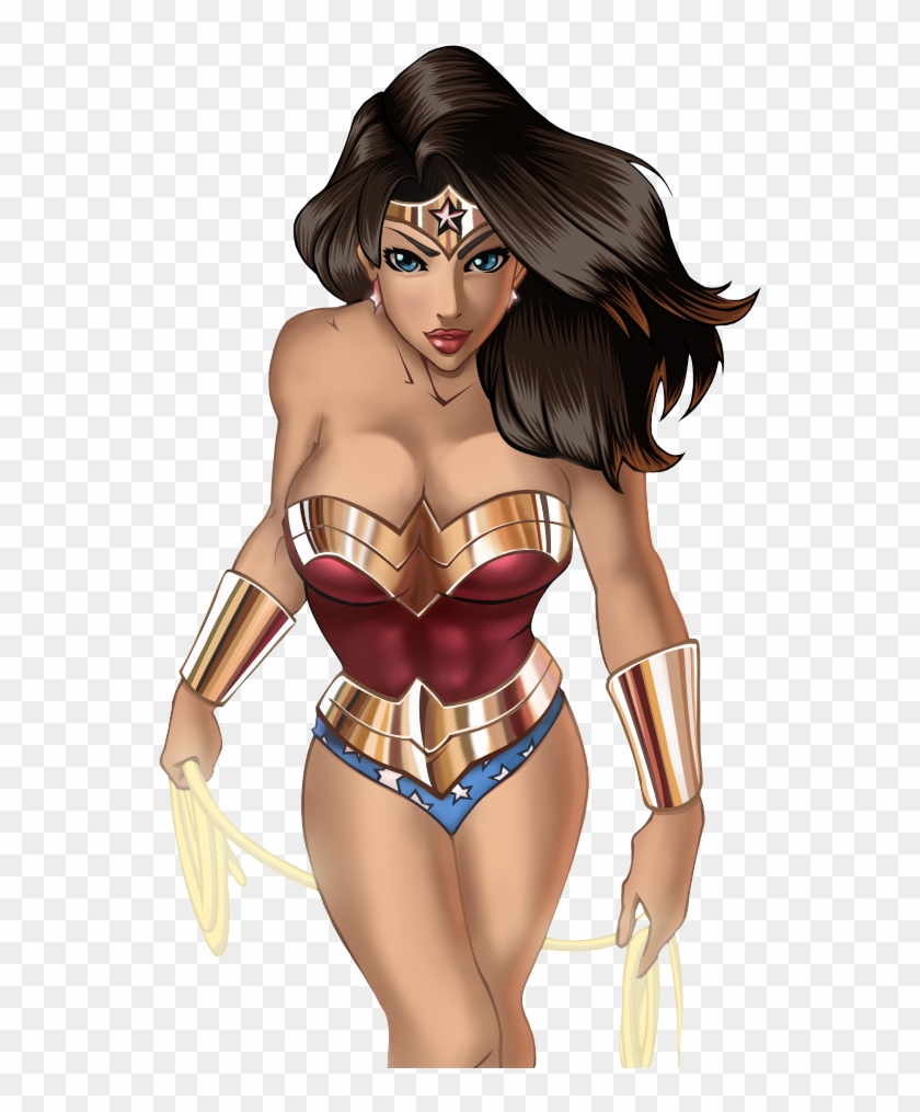Wonder Woman W/ Lasso By Renders-graphiques - Wonder Woman Cartoon Hot Clipart #566792