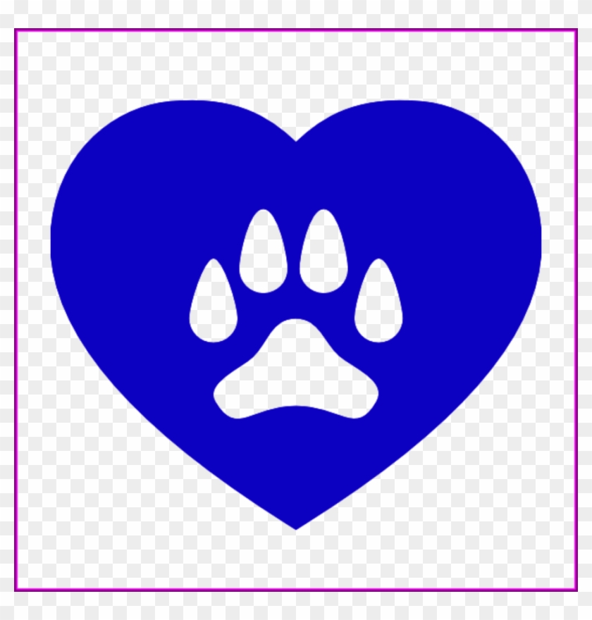 Amazing Blue Heart With Paw Print Png - Foster Donate Rescue Adopt Decal Clipart #567329