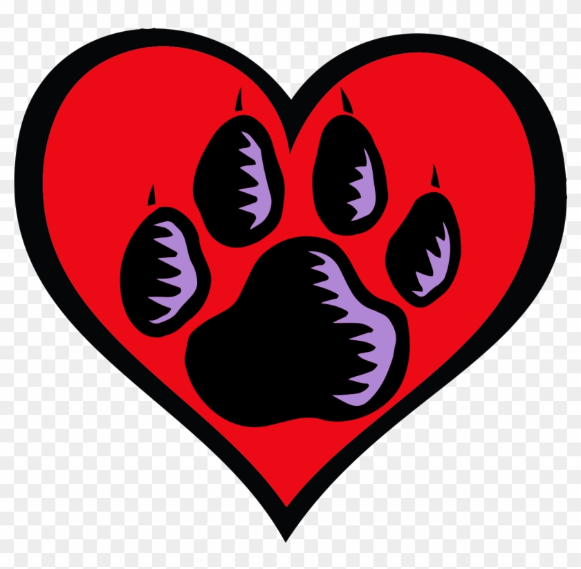 Heart Paw Print Png Www - Clipart Heart Transparent Png