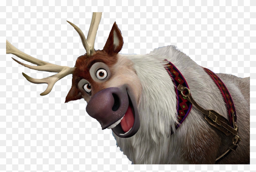 Sante And Reindeer Sun Laghs Clipart - Sven Png Transparent Png
